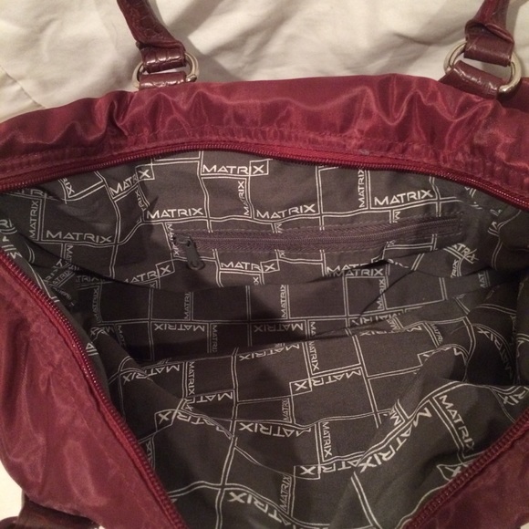 Von Maur “Chateau” Teel Bag & Maroon “Matrix” Bag - Picture 3 of 6